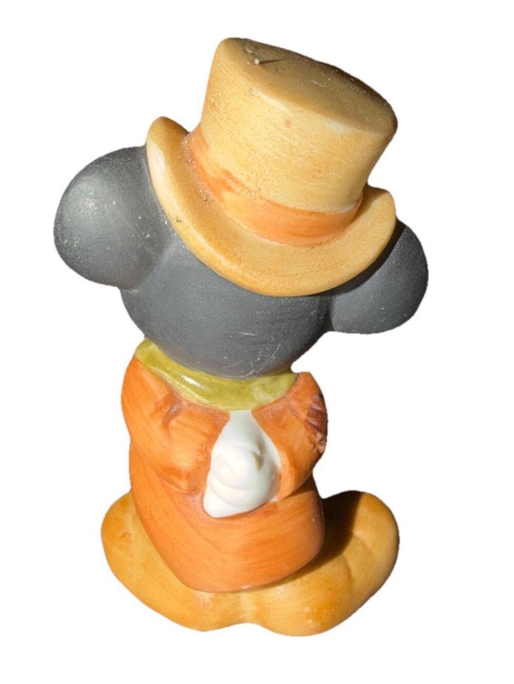 Vintage Mickey Mouse Figurine with Top Hat and Scarf - Picture 4 of 7